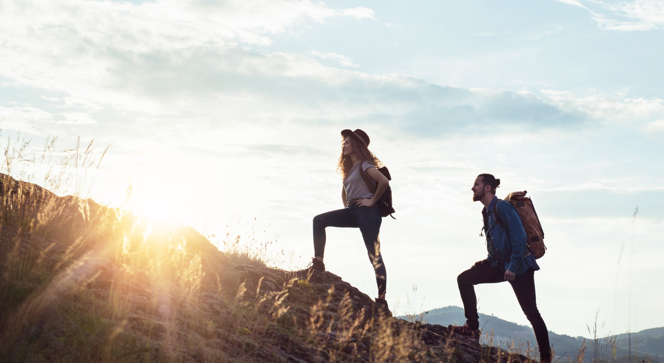 Couple hiking